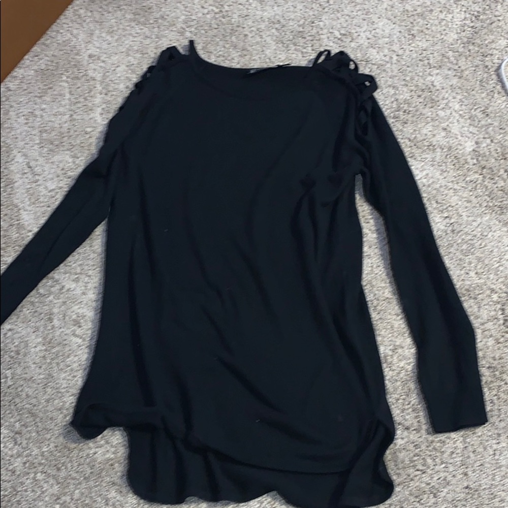Long black sweater